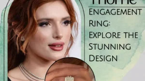 Bella Thorne showcasing her exquisite engagement ring design, highlighting its stunning features and elegance.