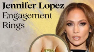 Jennifer Lopez engagement rings featured image highlighting a stunning ring and her glamorous look.