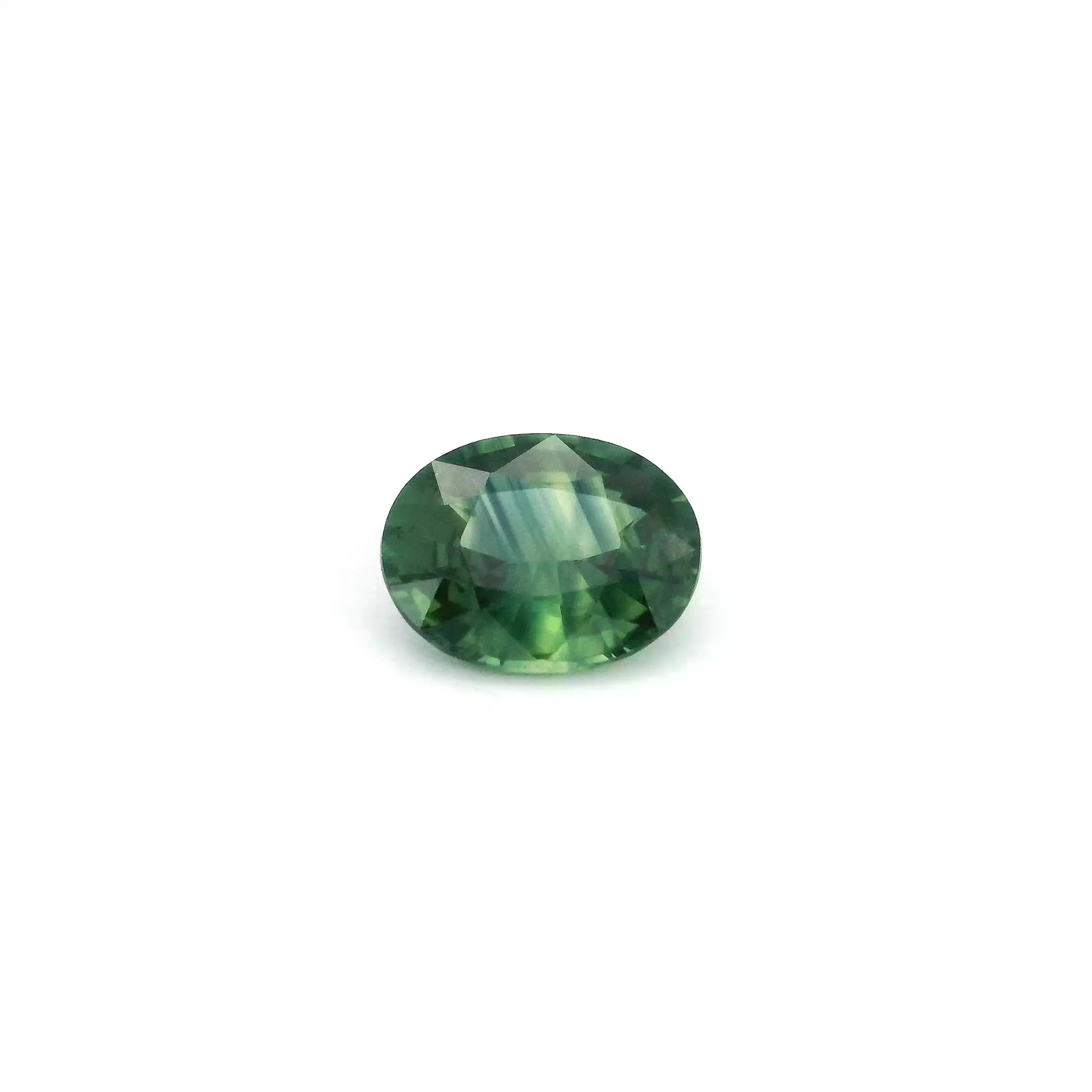 1.13ct Oval Natural Sapphire (Colour Green, Clarity Slightly Included, Cut Faceted)