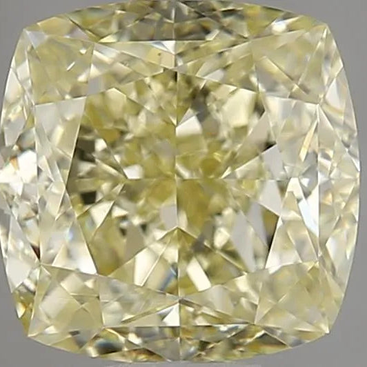 1.63ct Cushion brilliant Natural Diamond (Colour Fancy Light Yellow, Clarity VVS1, GIA Certified)