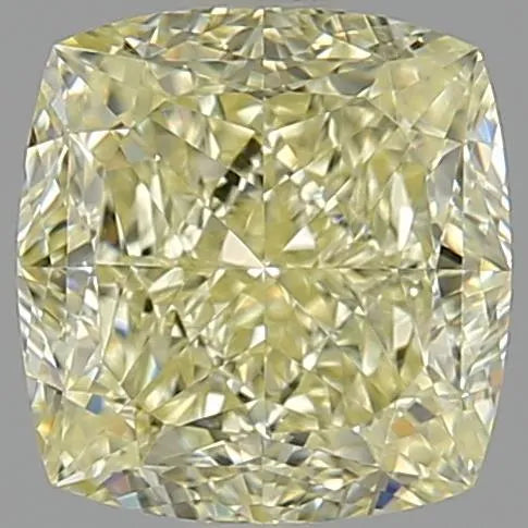 1.74ct Cushion modified Natural Diamond (Colour Fancy Light Yellow, Clarity VVS2, GIA Certified)