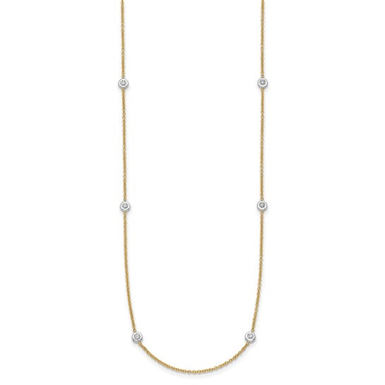 14K Gold Diamond Station Necklace Jacob Mercari