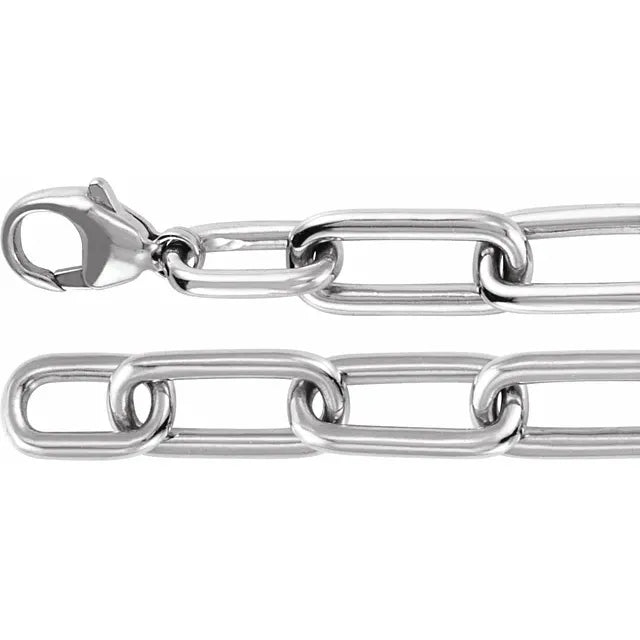 Jacob Mercari 14K White Gold 1 1/2 CTW Lab-Grown Diamond Paperclip-Style 7" Bracelet