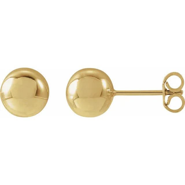 Jacob Mercari 14K Yellow Gold Ball Earrings 7mm