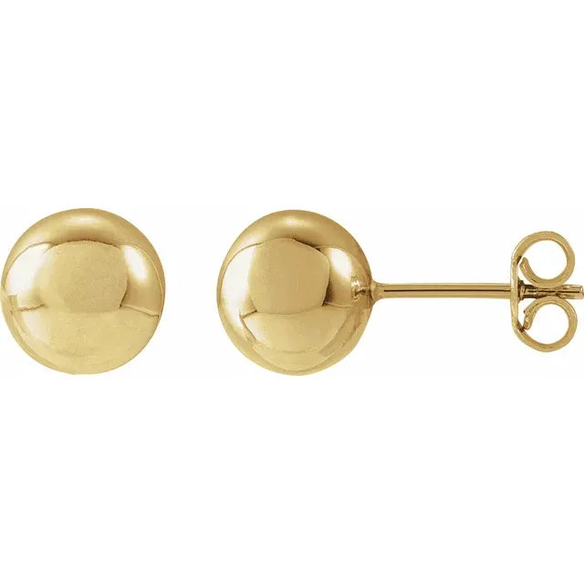 Jacob Mercari 14K Yellow Gold Ball Earrings 8mm