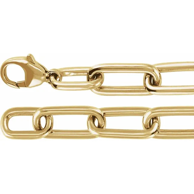 Jacob Mercari 14K Yellow Gold 1 1/2 CTW Lab-Grown Diamond Paperclip-Style 7" Bracelet