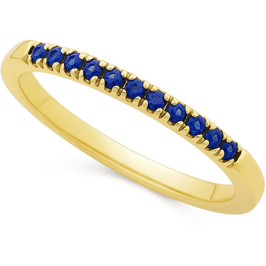 Jacob Mercari 14K Gold Natural Blue Sapphire Stackable Ring