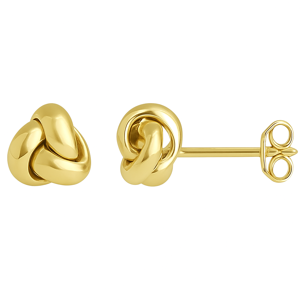 14K Yellow Gold Knot Earrings