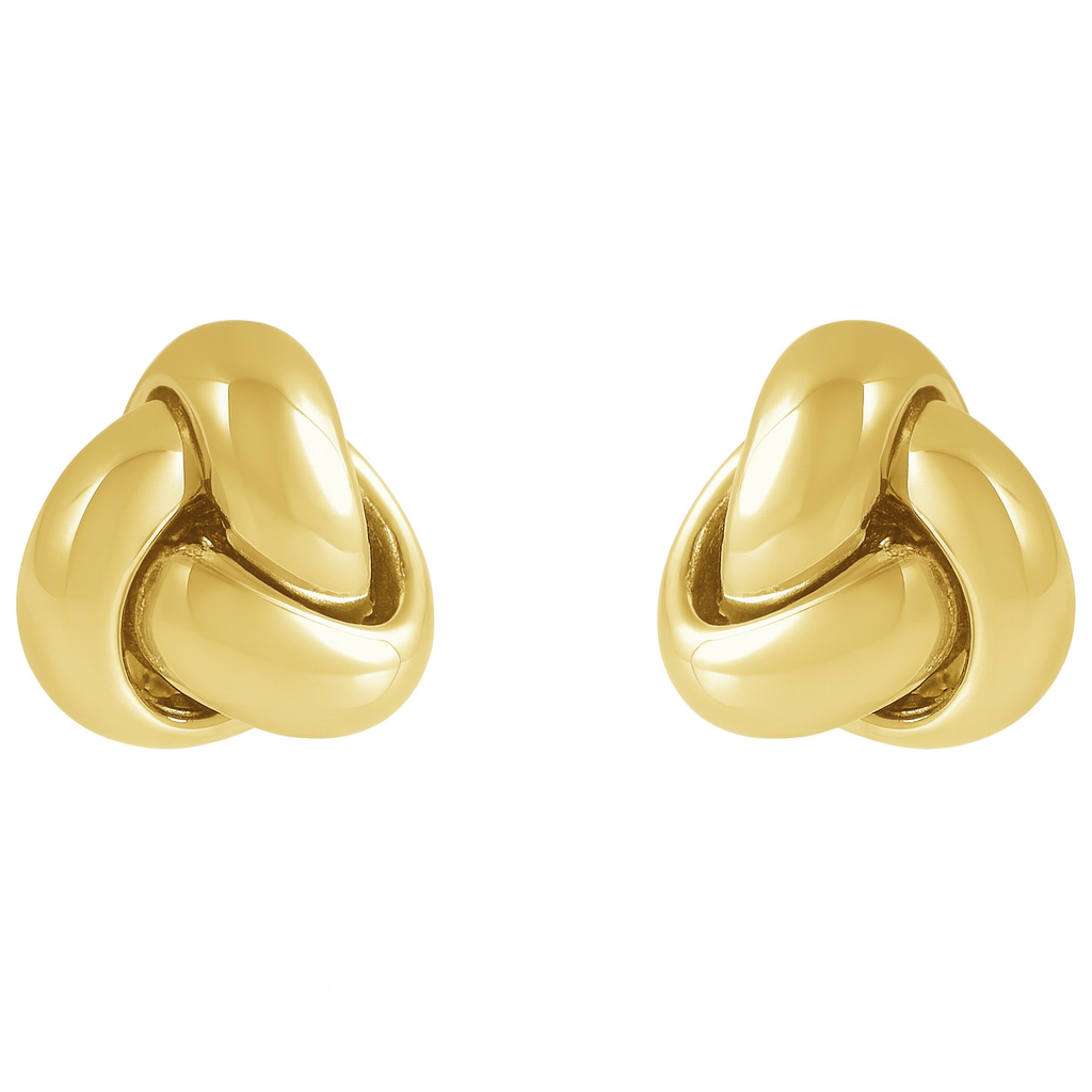 14K Yellow Gold Knot Earrings