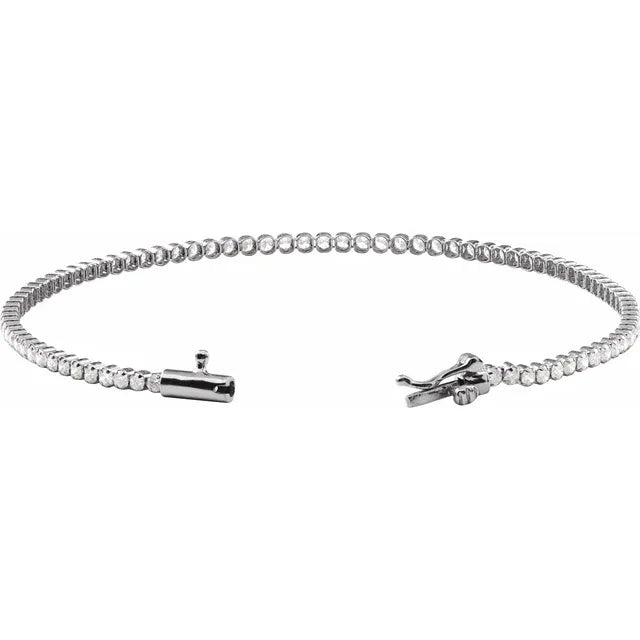 Jacob Mercari 1 5/8 CTW 14K White Gold Lab-Grown Diamond 7'' Tennis Bracelet