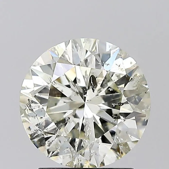 2.00ct Round Natural Diamond (Colour K, Clarity I1, Cut EX, IGI Certified)