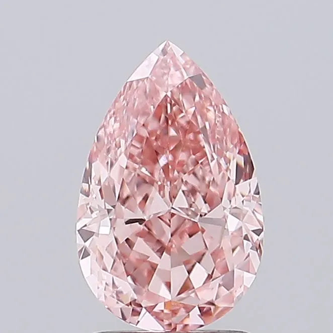 2.04ct Pear Lab Grown Diamond (Colour Fancy Vivid Pink, Clarity VVS2, IGI Certified)