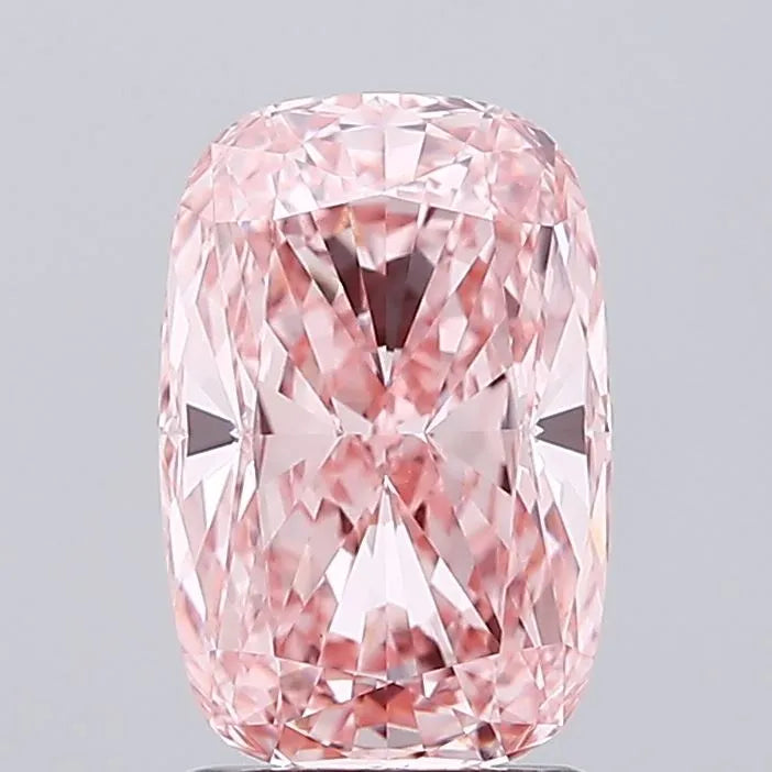 2.17ct Cushion modified Lab Grown Diamond (Colour Fancy Vivid Pink, Clarity VVS2, IGI Certified)