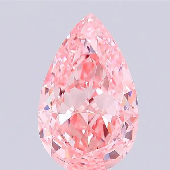 2.51ct Pear Lab Grown Diamond (Colour Fancy Vivid Pink, Clarity VS1, IGI Certified)