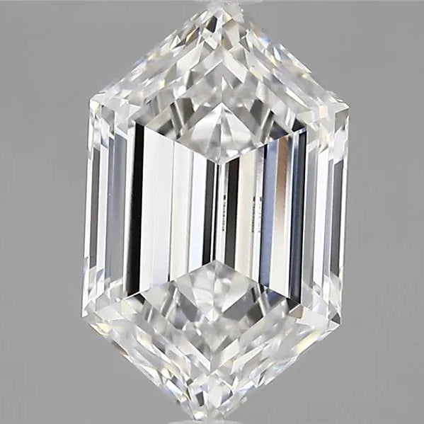 2.55ct Hexagonal Lab Grown Diamond (Colour D, Clarity VVS2, IGI Certified)