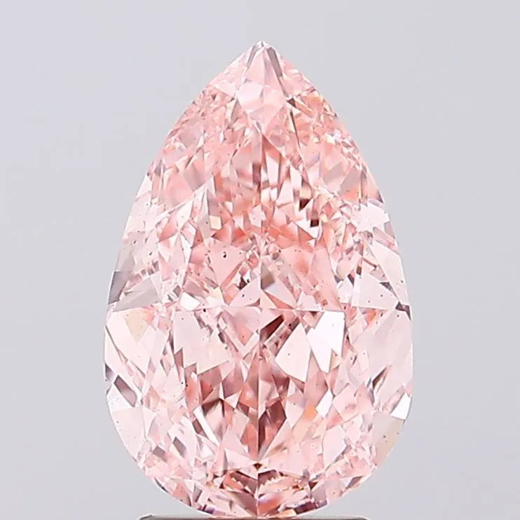 3.01ct Pear Lab Grown Diamond (Colour Fancy Vivid Pink, Clarity VS1, IGI Certified)