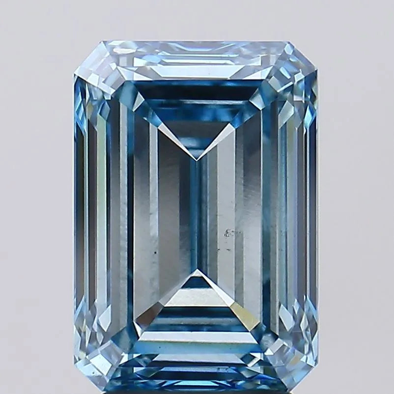 4.00ct Emerald Lab Grown Diamond (Colour Fancy Intense Blue, Clarity VS2, IGI Certified)
