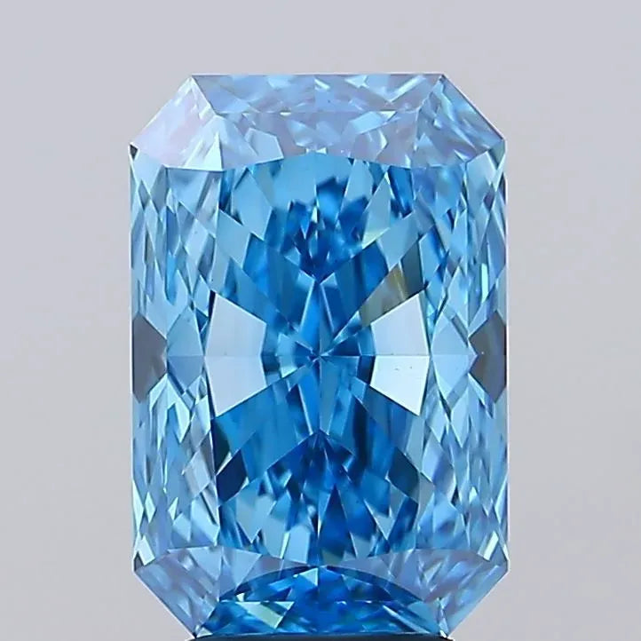 4.02ct Radiant Lab Grown Diamond (Colour Fancy Vivid Blue, Clarity VS1, IGI Certified)