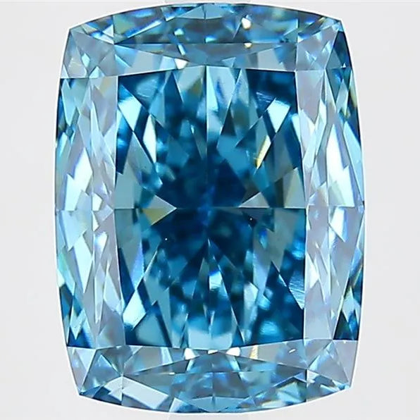 4.22ct Cushion modified Lab Grown Diamond (Colour Fancy Vivid Blue, Clarity VS1, IGI Certified)