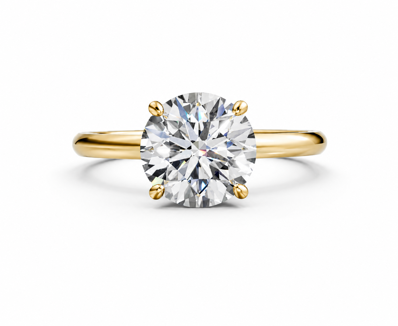 14K Yellow Gold Heritage Round Solitaire Engagement Ring