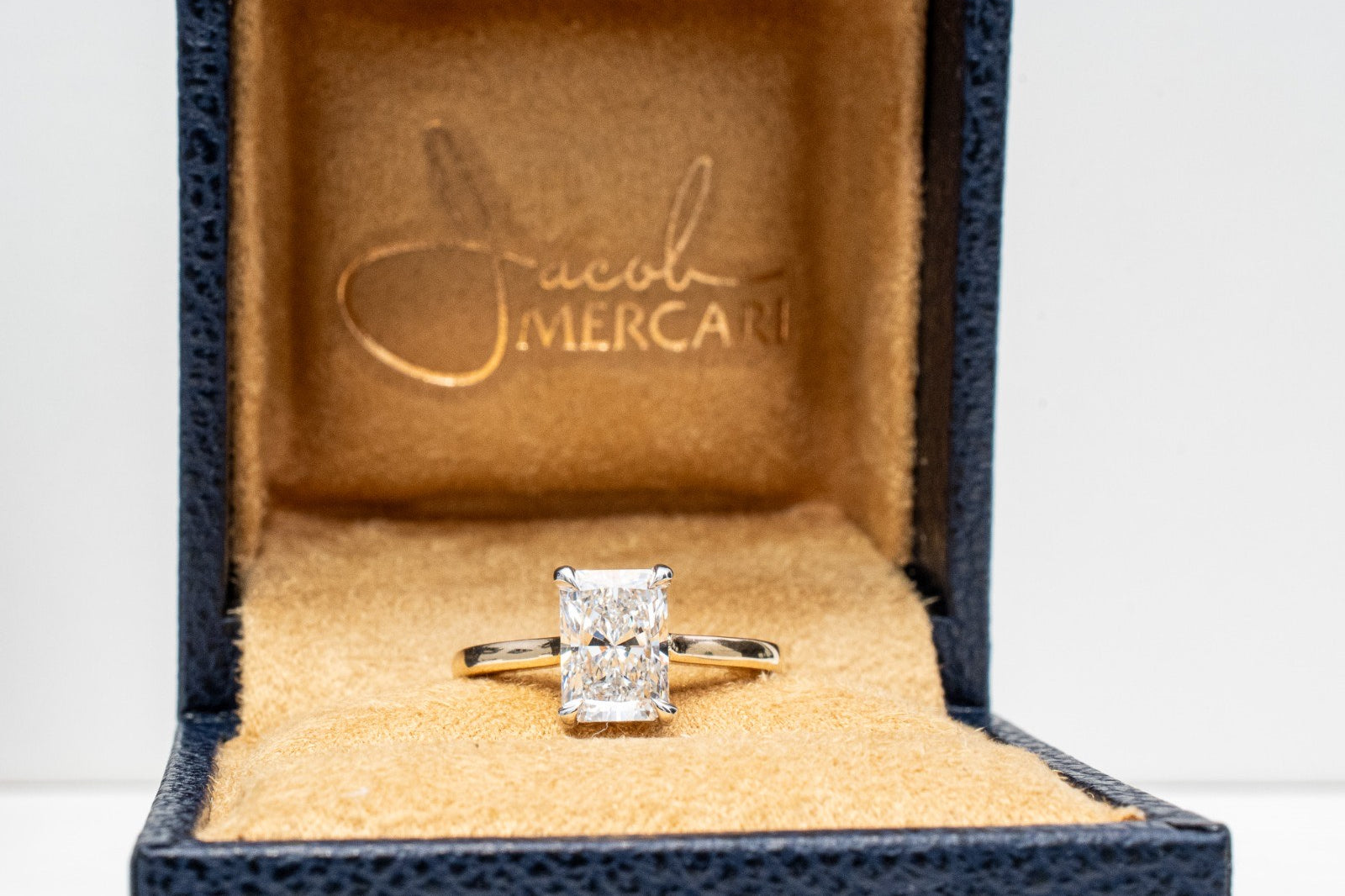 Jacob Mercari 14K Yellow Gold Custom Radiant Cut Engagement Ring Blog