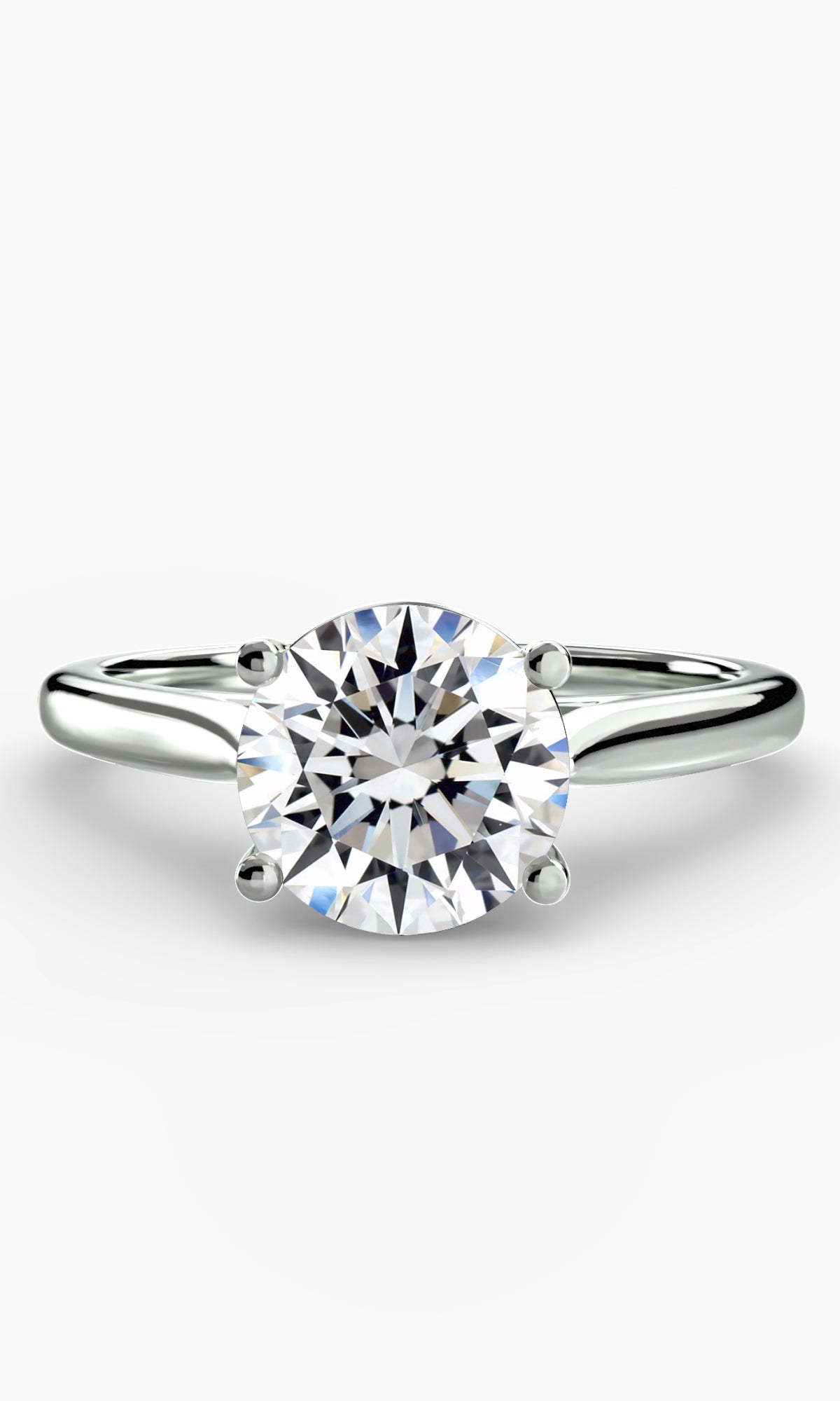 14K White Gold Lumina Solitaire Engagement Ring Setting