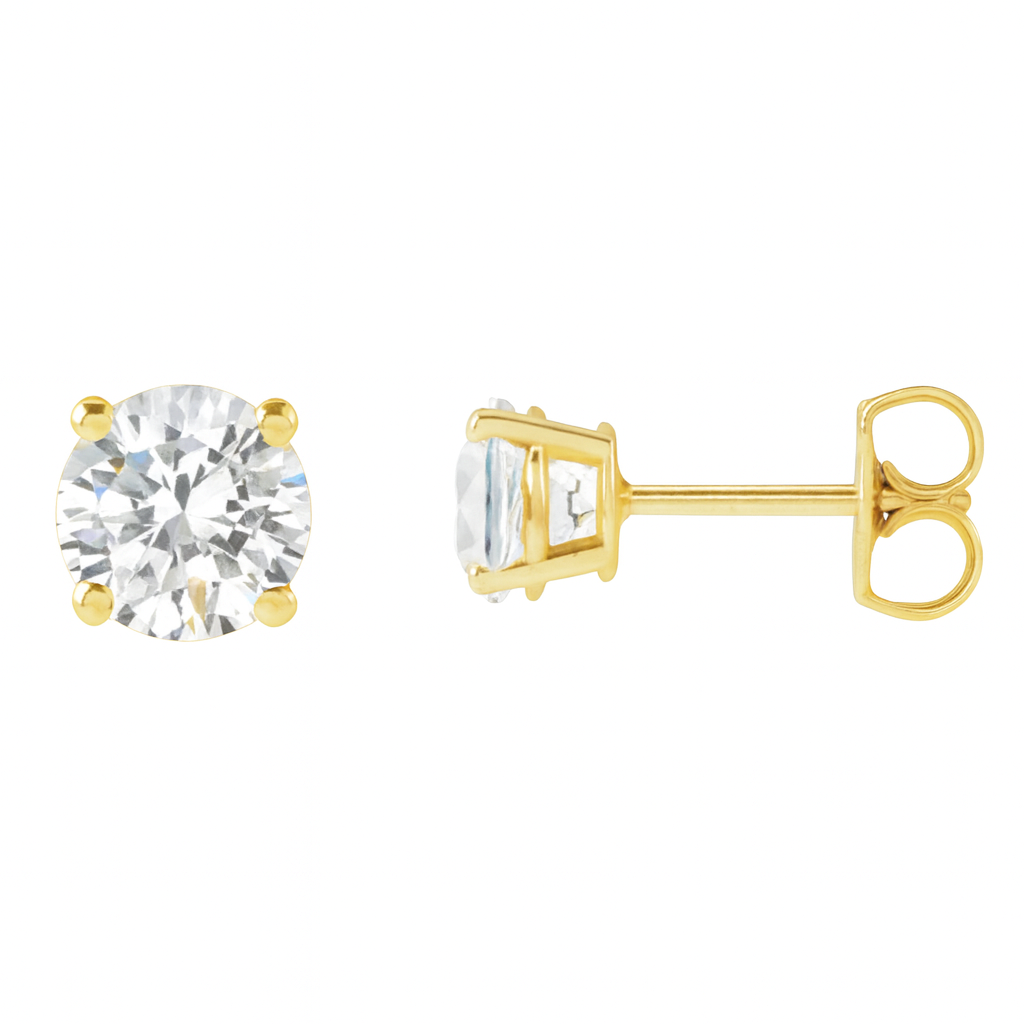 Jacob Mercari 14K Yellow Lab Grown Diamond Stud Earrings