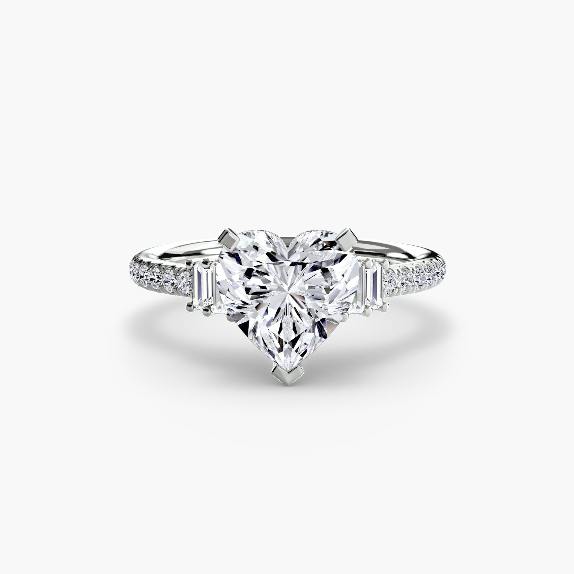 Art-deco inspired pavé diamond engagement ring featuring a center diamond and intricate vintage detailing.