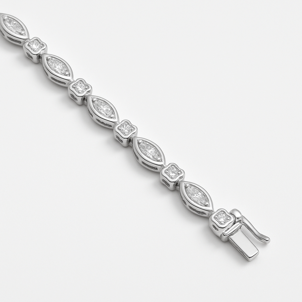 Lab Diamond Vintage Style Tennis Bracelet 14K Gold Jacob Mercari