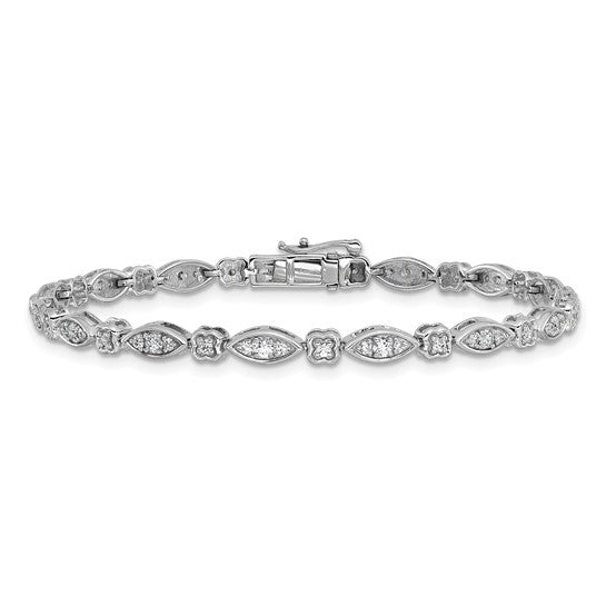 Lab Diamond Vintage Style Tennis Bracelet 14K Gold Jacob Mercari