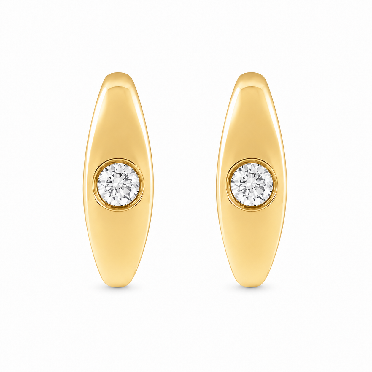 Jacob Mercari 14K Yellow Gold 1/8 CTW Natural Diamond 11.9 mm Hoop Earrings