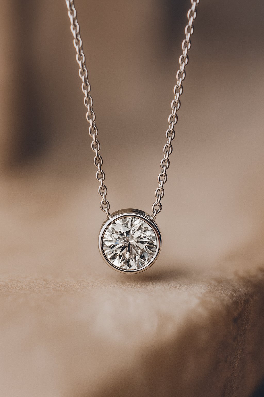 Jacob Mercari Lab-Grown Diamond Pendant in White Gold