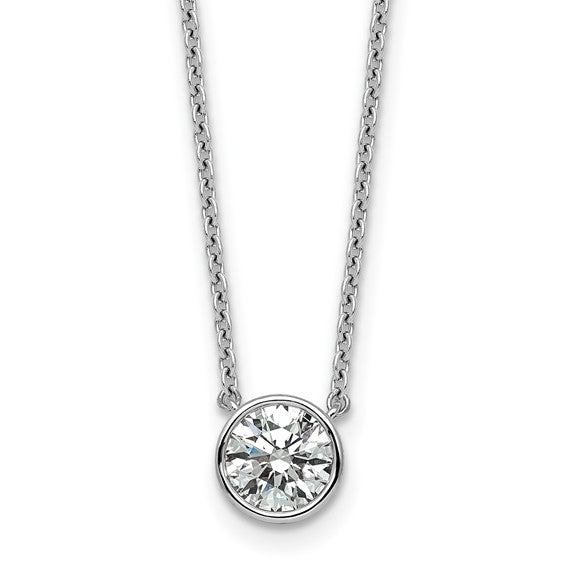 Lab-Grown Diamond Pendant in White Gold