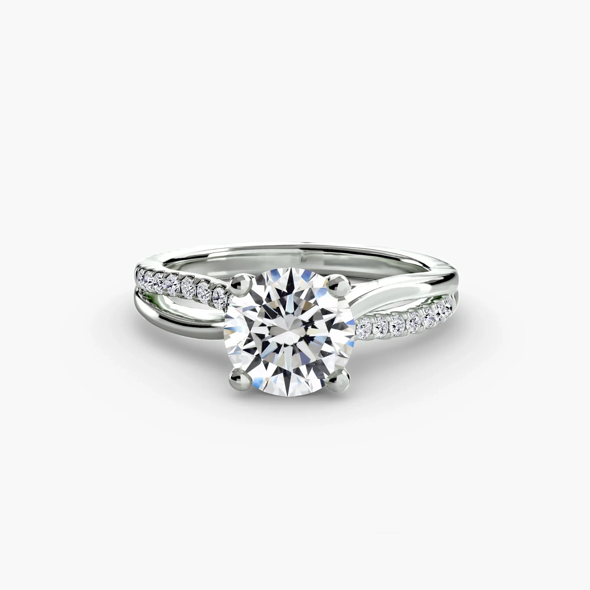 Yellow gold solitaire lab diamond engagement ring