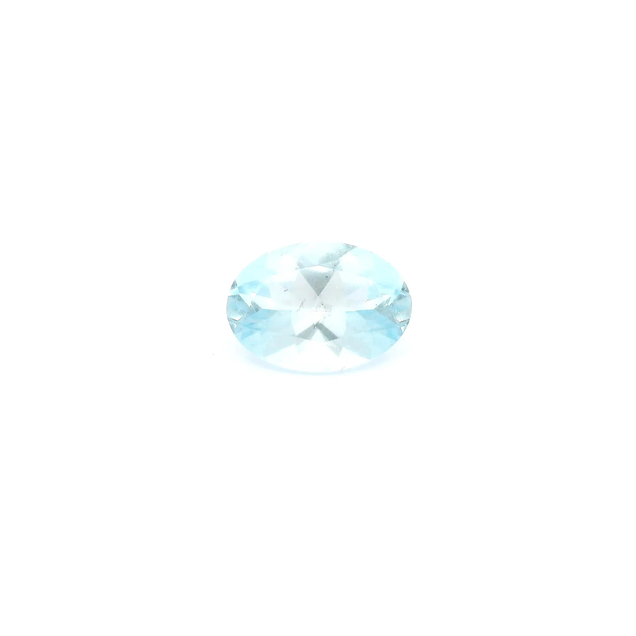 0.64ct Oval Natural Aquamarine (Colour Blue, Clarity Eye Clean, Cut Faceted)