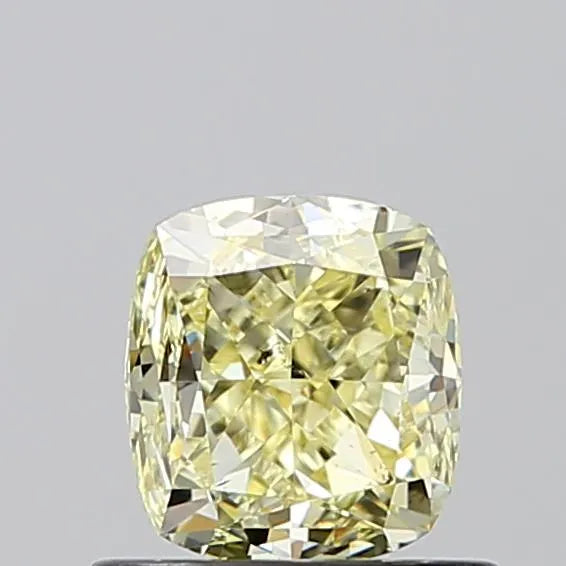 0.91ct Cushion modified Natural Diamond (Colour Fancy Yellow, Clarity SI2, Cut GD, GIA Certified)
