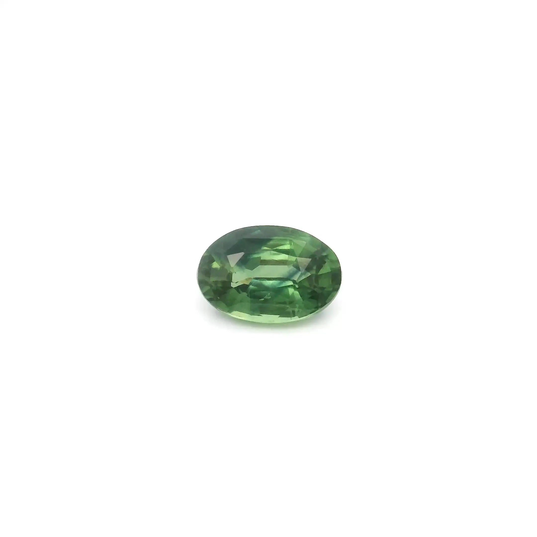 0.92ct Oval Natural Sapphire (Colour Green, Clarity Slightly Included, Cut Faceted)