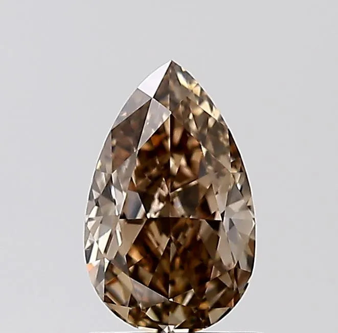 1.01ct Pear Natural Diamond (Colour Fancy Dark Brown, Clarity VS2, GIA Certified)