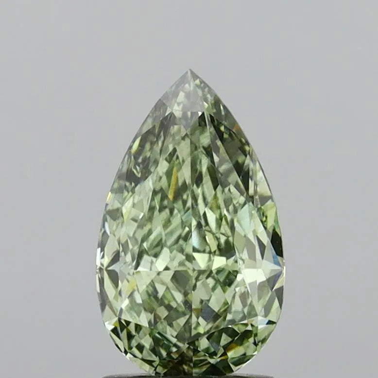 1.58ct Pear Lab Grown Diamond (Colour Fancy Vivid Green, Clarity SI1, IGI Certified)