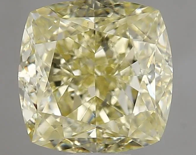 1.63ct Cushion brilliant Natural Diamond (Colour Fancy Light Yellow, Clarity VVS1, GIA Certified)