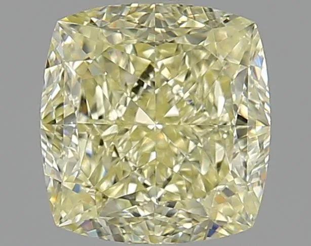 1.74ct Cushion modified Natural Diamond (Colour Fancy Light Yellow, Clarity VVS2, GIA Certified)