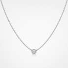 Jacob Mercari 14K White Gold 0.15 CT Lab-Grown Diamond Bezel Necklace