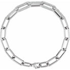 Jacob Mercari 14K white gold 1 1/2 CTW Lab-Grown Diamond Paperclip-Style 7" Bracelet