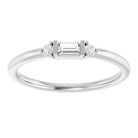 1/8 CTW Natural Diamond Stackable Ring in 14K White Gold