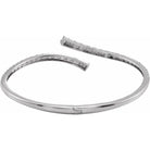 2 5/8 CTW Lab-Grown Diamond Graduated Bypass Cuff Bracelet in 14K White Gold