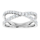 14K White Gold 1/2 CTW Natural Diamond Criss-Cross Ring