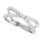 14K White Gold 1/2 CTW Natural Diamond Criss-Cross Ring