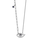Jacob Mercari 14K White Gold Lab-Grown Diamond Evil Eye Necklace