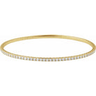 1 CTW Natural Diamond Flexible Bangle Bracelet in 14K Yellow Gold