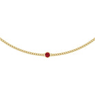Jacob Mercari 14K Yellow Gold Lab-Grown Ruby Bezel Setting Solitaire necklace